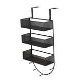 Maxbell Refrigerator Storage Rack with Hooks Fridge Organizer Shelf 26cmx13cmx67cm