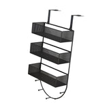 Maxbell Refrigerator Storage Rack with Hooks Fridge Organizer Shelf 26cmx13cmx67cm