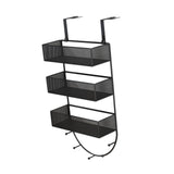 Maxbell Refrigerator Storage Rack with Hooks Fridge Organizer Shelf 26cmx13cmx67cm