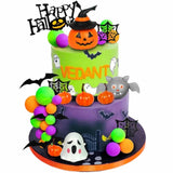 Maxbell Halloween Cake Toppers Happy Halloween Sign for Holidays Birthday Gatherings
