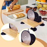 Maxbell Manual Bread Slicer Classic Tool Machine Evenly Slicing Adjustable Thickness Black Regular