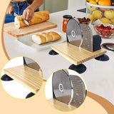 Maxbell Manual Bread Slicer Classic Tool Machine Evenly Slicing Adjustable Thickness Silver Regular