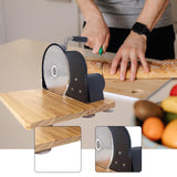 Maxbell Manual Bread Slicer Classic Tool Machine Evenly Slicing Adjustable Thickness Black Foldable