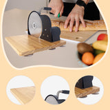 Maxbell Manual Bread Slicer Classic Tool Machine Evenly Slicing Adjustable Thickness Black Foldable
