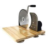 Maxbell Manual Bread Slicer Classic Tool Machine Evenly Slicing Adjustable Thickness Silver Foldable