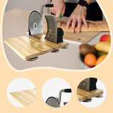 Maxbell Manual Bread Slicer Classic Tool Machine Evenly Slicing Adjustable Thickness Silver Foldable