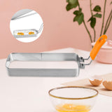 Maxbell Fried Egg Ring Muffin Omelette Ring for Griddle Pan Crumpet Ring Rectangular Orange handle