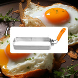 Maxbell Fried Egg Ring Muffin Omelette Ring for Griddle Pan Crumpet Ring Rectangular Orange handle