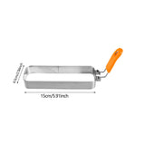 Maxbell Fried Egg Ring Muffin Omelette Ring for Griddle Pan Crumpet Ring Rectangular Orange handle