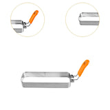 Maxbell Fried Egg Ring Muffin Omelette Ring for Griddle Pan Crumpet Ring Rectangular Orange handle