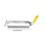 Maxbell Fried Egg Ring Muffin Omelette Ring for Griddle Pan Crumpet Ring Rectangular Yellow handle