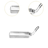 Maxbell Fried Egg Ring Muffin Omelette Ring for Griddle Pan Crumpet Ring Rectangular Black handle
