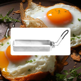 Maxbell Fried Egg Ring Muffin Omelette Ring for Griddle Pan Crumpet Ring Rectangular Black handle