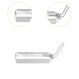 Maxbell Fried Egg Ring Muffin Omelette Ring for Griddle Pan Crumpet Ring Rectangular Silver handle