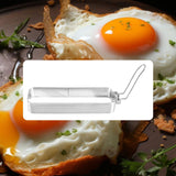 Maxbell Fried Egg Ring Muffin Omelette Ring for Griddle Pan Crumpet Ring Rectangular Silver handle