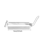 Maxbell Fried Egg Ring Muffin Omelette Ring for Griddle Pan Crumpet Ring Rectangular Silver handle