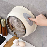Maxbell Fresh Keeping Bag Storage Box Kitchen Organizer Home Food Wrap Bag Organizer Cream Color