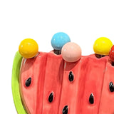 Maxbell 5 Pieces Fruit Forks Set with Ceramic Storage Jar Snack Forks for Cake Party