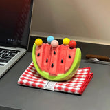 Maxbell 5 Pieces Fruit Forks Set with Ceramic Storage Jar Snack Forks for Cake Party