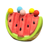 Maxbell 5 Pieces Fruit Forks Set with Ceramic Storage Jar Snack Forks for Cake Party