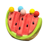 Maxbell 5 Pieces Fruit Forks Set with Ceramic Storage Jar Snack Forks for Cake Party