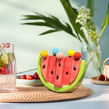 Maxbell 5 Pieces Fruit Forks Set with Ceramic Storage Jar Snack Forks for Cake Party