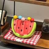 Maxbell 5 Pieces Fruit Forks Set with Ceramic Storage Jar Snack Forks for Cake Party