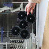 Maxbell Silicone Donut Pan Food Grade Nonstick for Air Fryer for Cake Biscuit Muffin Black