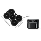 Maxbell Silicone Donut Pan Food Grade Nonstick for Air Fryer for Cake Biscuit Muffin Black