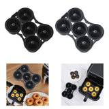 Maxbell Silicone Donut Pan Food Grade Nonstick for Air Fryer for Cake Biscuit Muffin Black