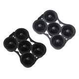 Maxbell Silicone Donut Pan Food Grade Nonstick for Air Fryer for Cake Biscuit Muffin Black