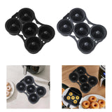 Maxbell Silicone Donut Pan Food Grade Nonstick for Air Fryer for Cake Biscuit Muffin Black