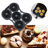Maxbell Silicone Donut Pan Food Grade Nonstick for Air Fryer for Cake Biscuit Muffin Gray