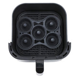 Maxbell Silicone Donut Pan Food Grade Nonstick for Air Fryer for Cake Biscuit Muffin Gray