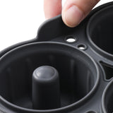Maxbell Silicone Donut Pan Food Grade Nonstick for Air Fryer for Cake Biscuit Muffin Gray