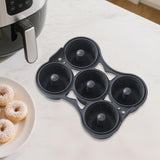Maxbell Silicone Donut Pan Food Grade Nonstick for Air Fryer for Cake Biscuit Muffin Gray