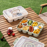 Maxbell Divided Serving Tray Airtight Charcuterie Container for Candy Cookies Treats White