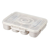Maxbell Divided Serving Tray Airtight Charcuterie Container for Candy Cookies Treats White