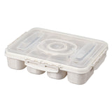 Maxbell Divided Serving Tray Airtight Charcuterie Container for Candy Cookies Treats White