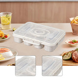 Maxbell Divided Serving Tray Airtight Charcuterie Container for Candy Cookies Treats White