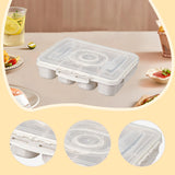 Maxbell Divided Serving Tray Airtight Charcuterie Container for Candy Cookies Treats White