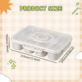 Maxbell Divided Serving Tray Airtight Charcuterie Container for Candy Cookies Treats White