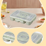 Maxbell Divided Serving Tray Airtight Charcuterie Container for Candy Cookies Treats Green