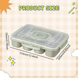 Maxbell Divided Serving Tray Airtight Charcuterie Container for Candy Cookies Treats Green