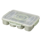 Maxbell Divided Serving Tray Airtight Charcuterie Container for Candy Cookies Treats Green