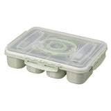 Maxbell Divided Serving Tray Airtight Charcuterie Container for Candy Cookies Treats Green