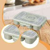 Maxbell Divided Serving Tray Airtight Charcuterie Container for Candy Cookies Treats Green