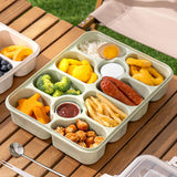 Maxbell Divided Serving Tray Airtight Charcuterie Container for Candy Cookies Treats Green