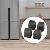 Maxbell 4Pcs Bed Risers Sturdy Bed Lifters Desk Leg Risers for Washers Sofas Fridges Black