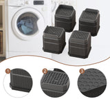 Maxbell 4Pcs Bed Risers Sturdy Bed Lifters Desk Leg Risers for Washers Sofas Fridges Black
